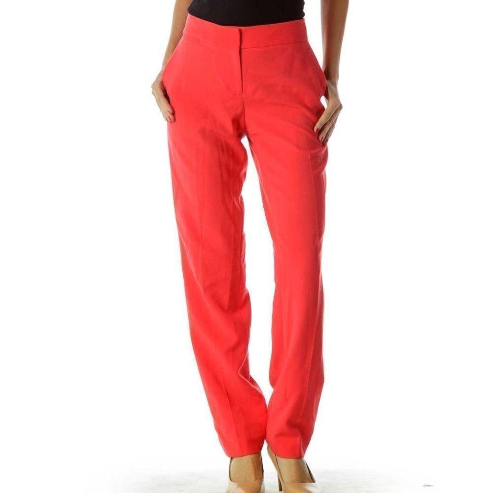 LOFT Coral Pink Tapered Pants - Picture 1 of 3
